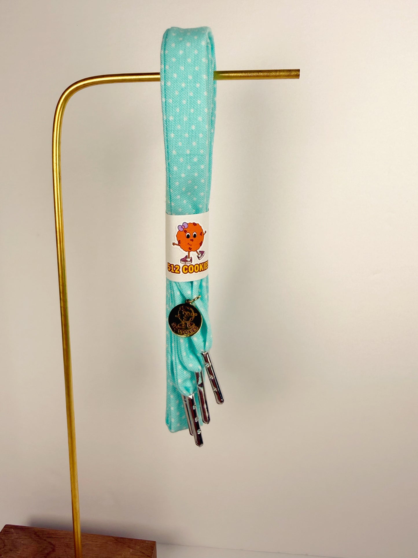Pastel Turquoise Polka Dots Laces
