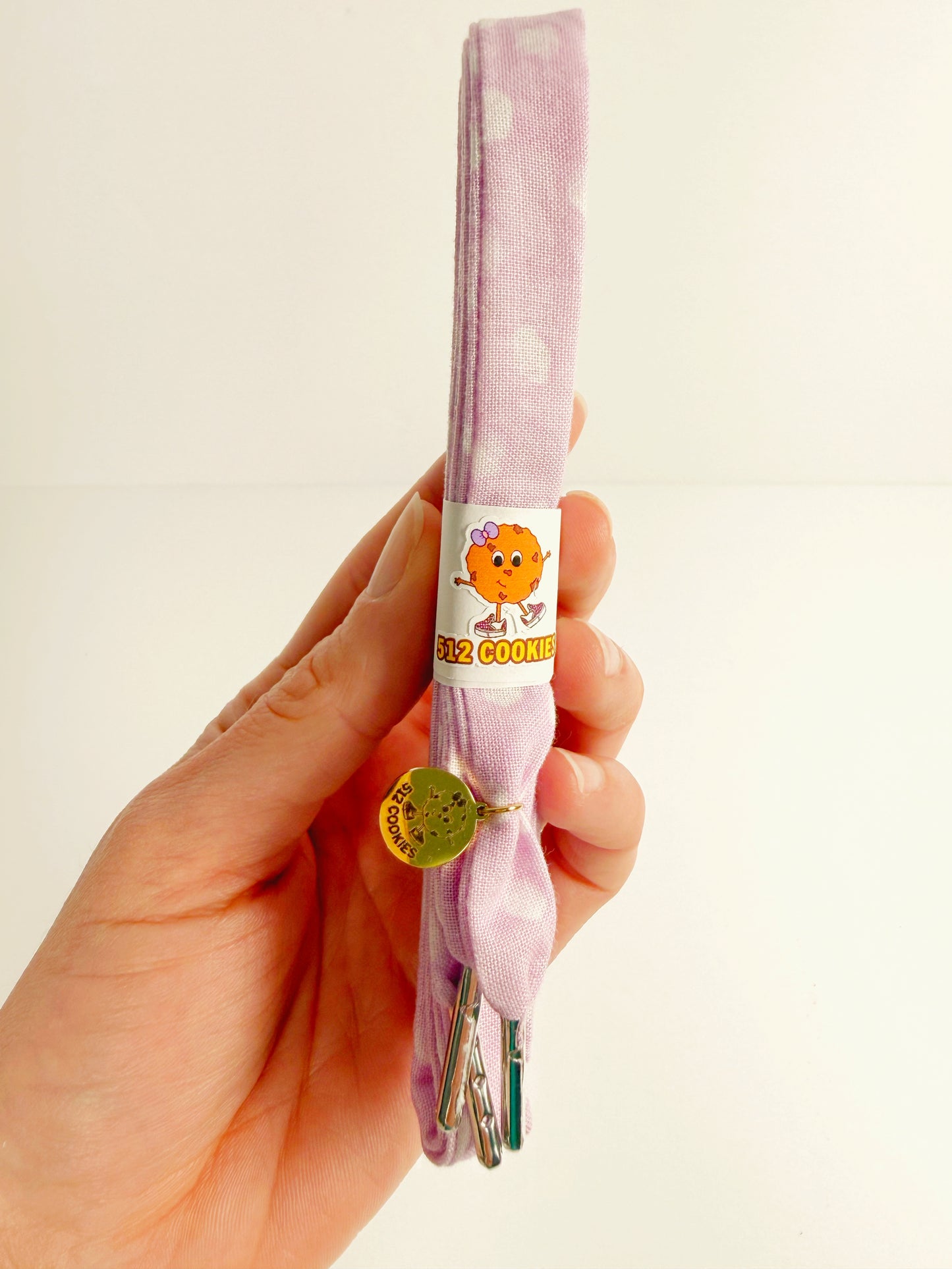 Lilac Polka Dots Laces