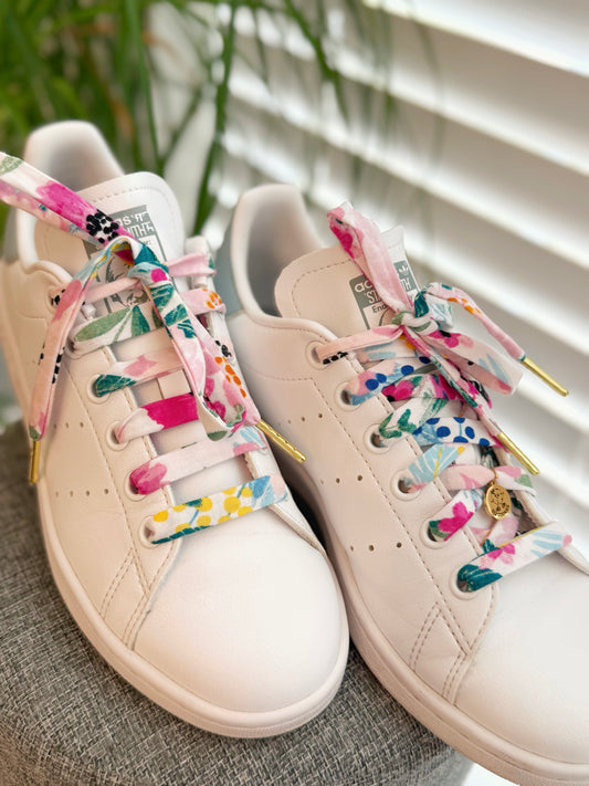 Pink Blue Flowers Laces