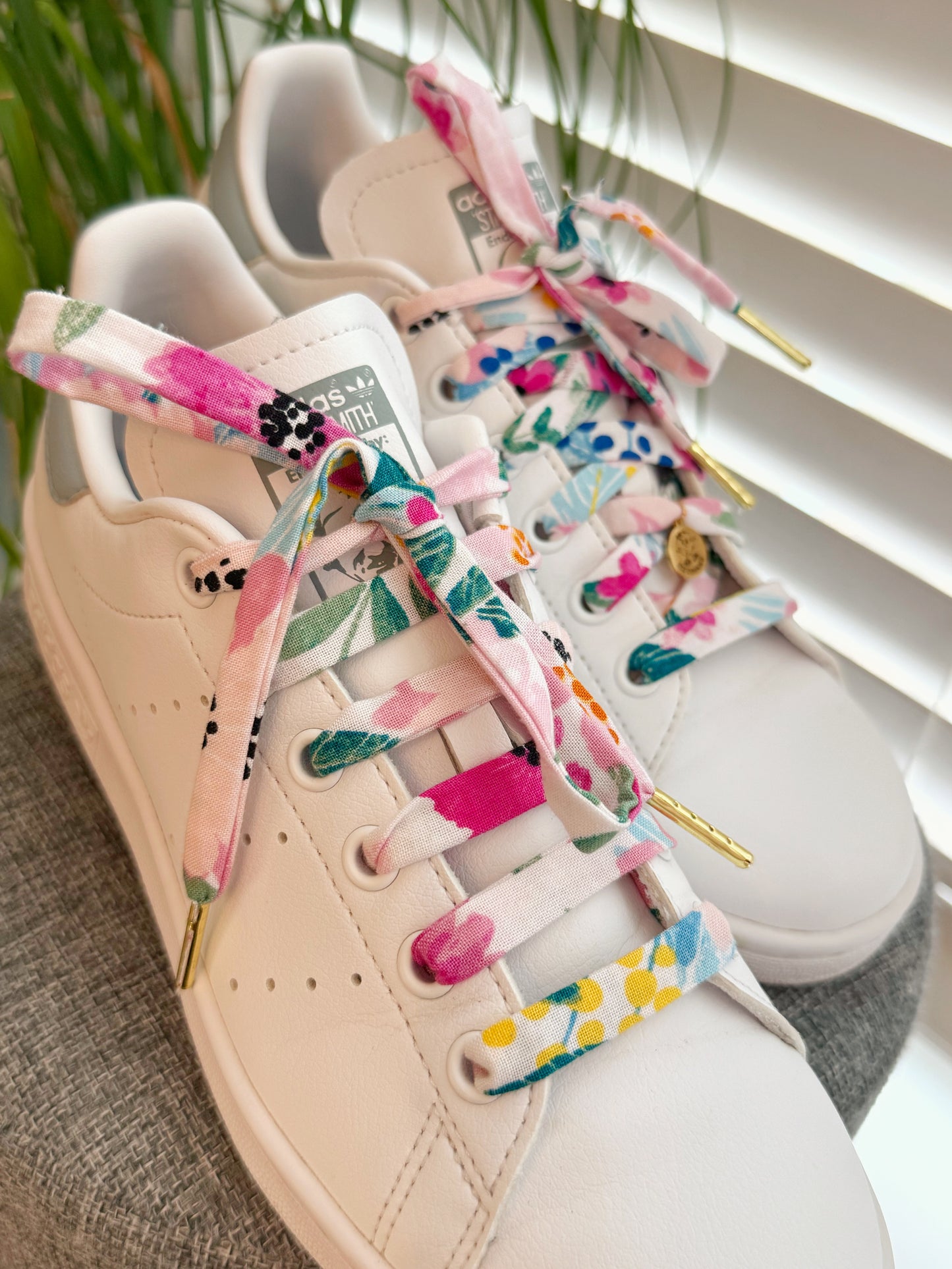Pink Blue Flowers Laces