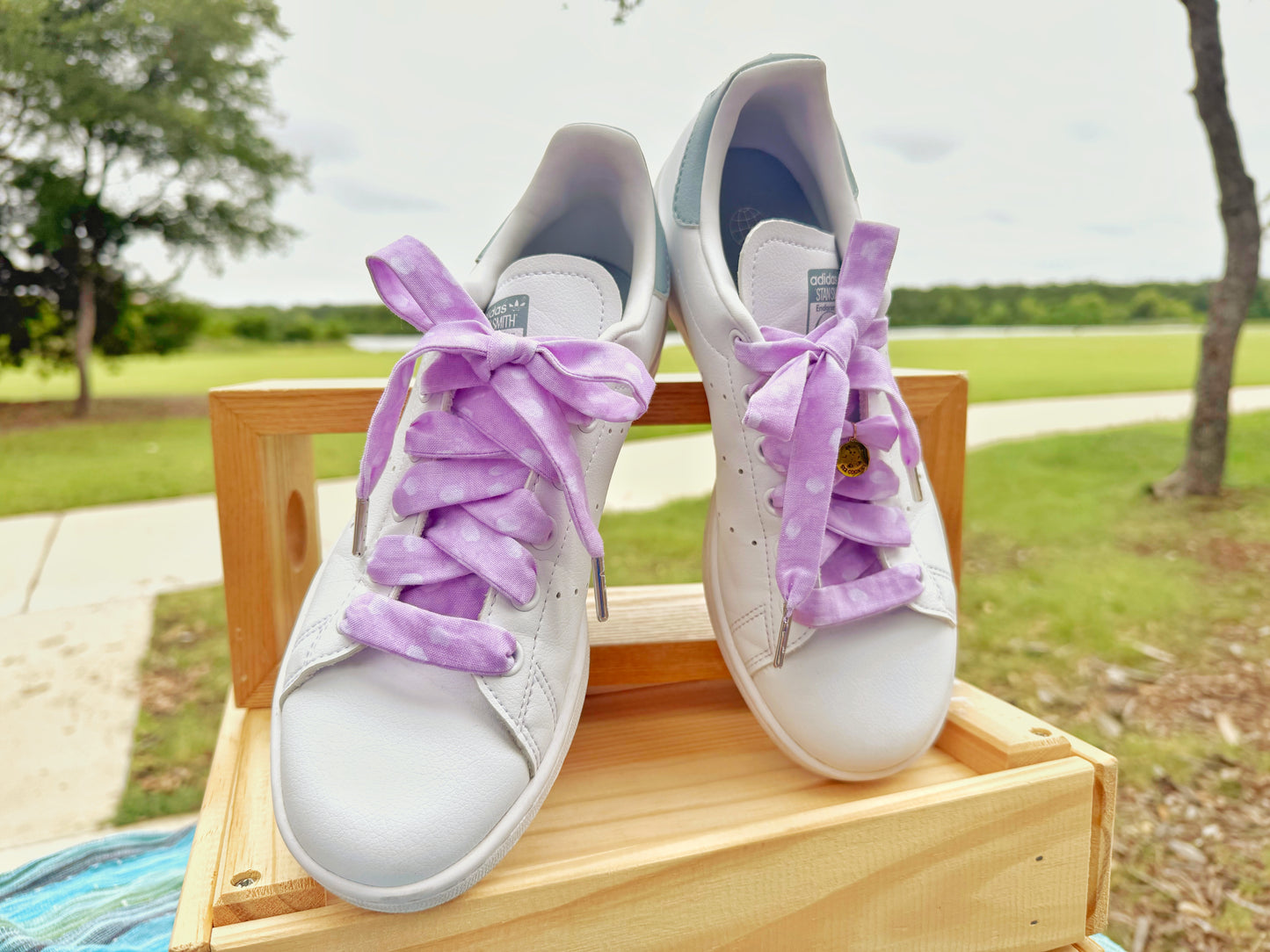 Lilac Polka Dots Laces
