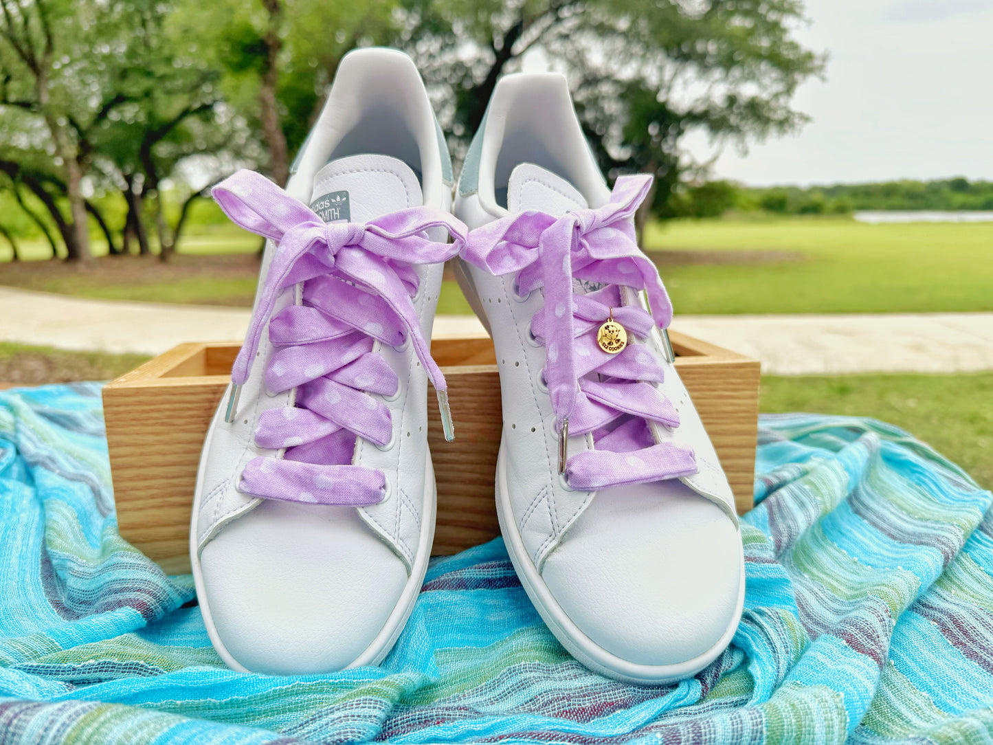 Lilac Polka Dots Laces