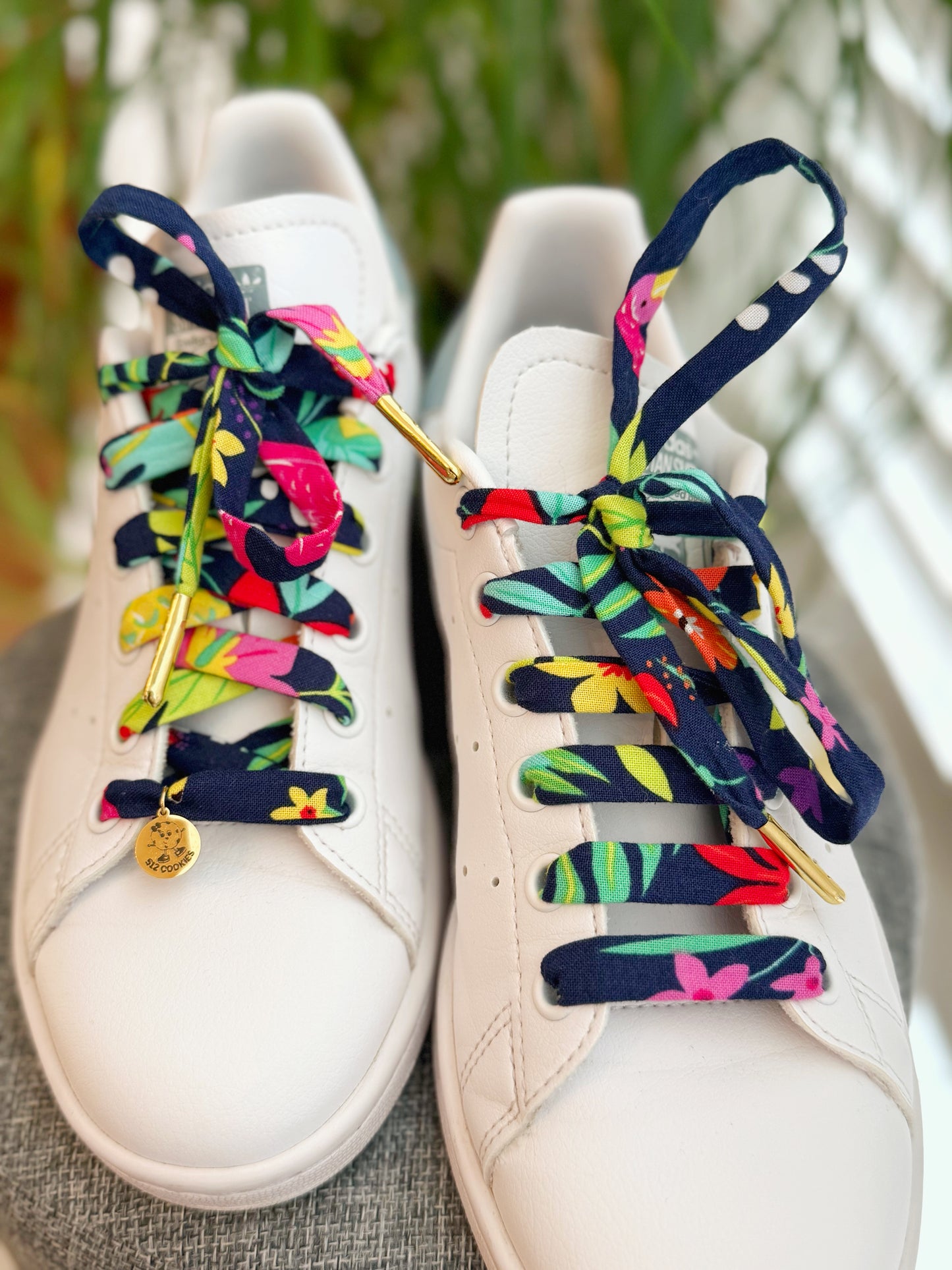 Navy Bright Flowers Laces