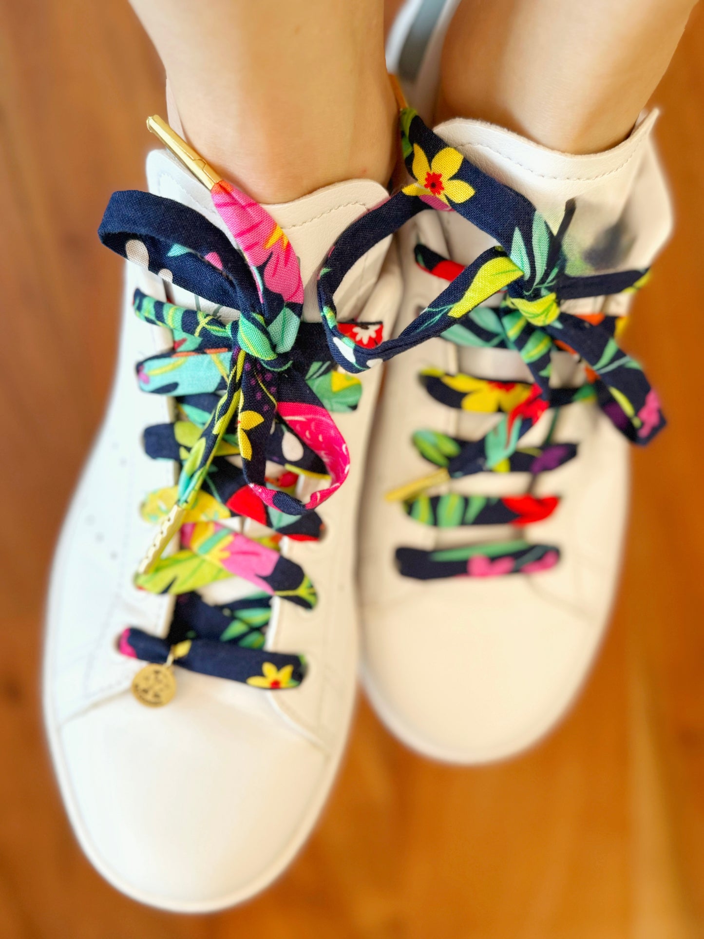 Navy Bright Flowers Laces
