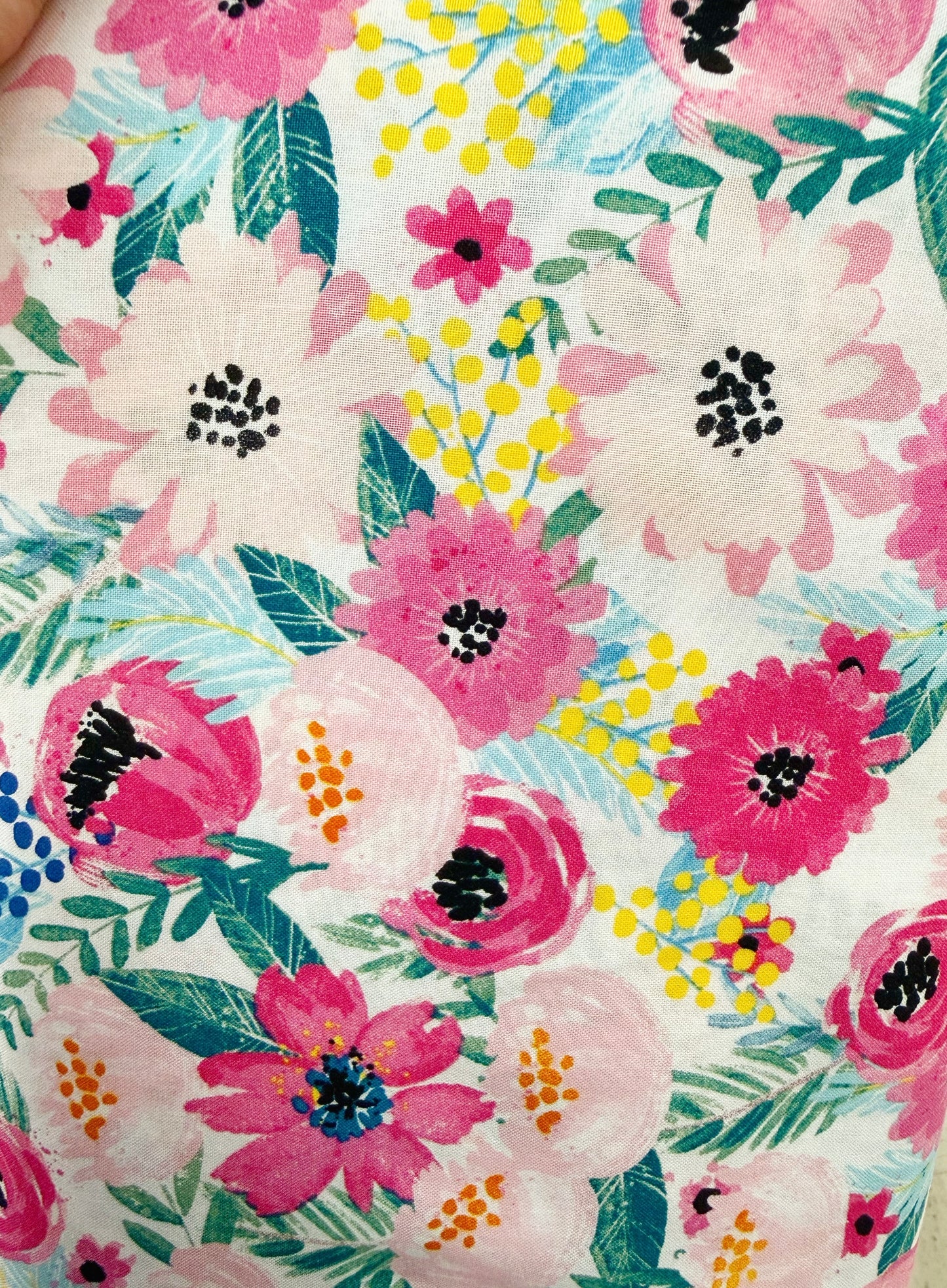 Pink Blue Flowers Laces