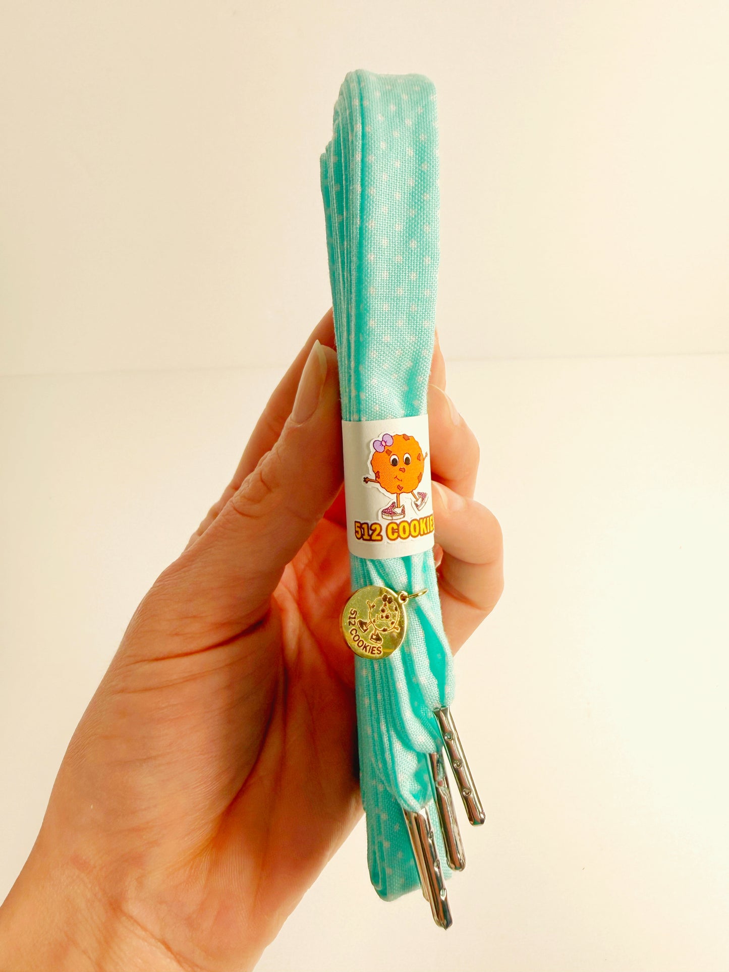 Pastel Turquoise Polka Dots Laces